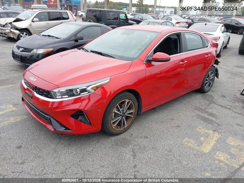 2023 KIA FORTE VIN 3KPF34AD5PE650034 — фото 2