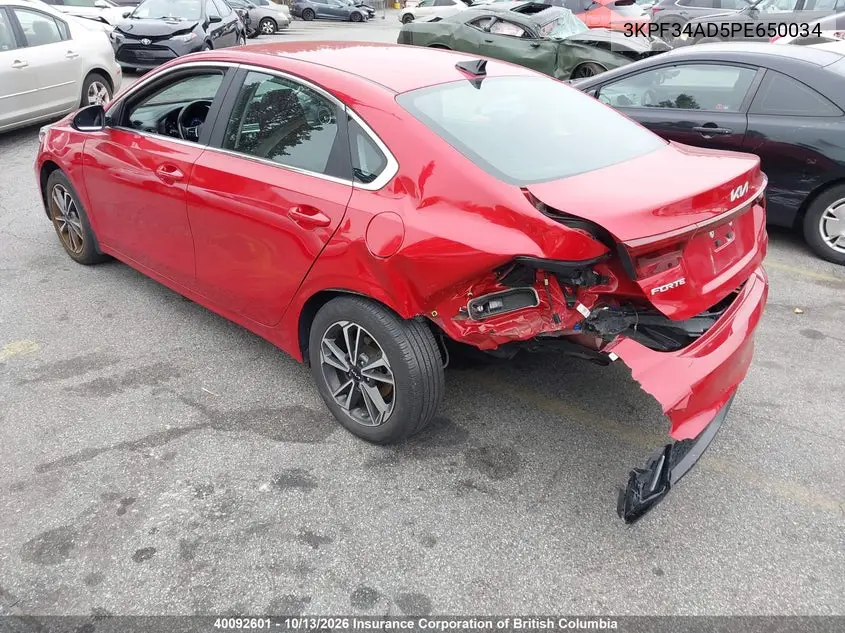 2023 KIA FORTE VIN 3KPF34AD5PE650034 — фото 3