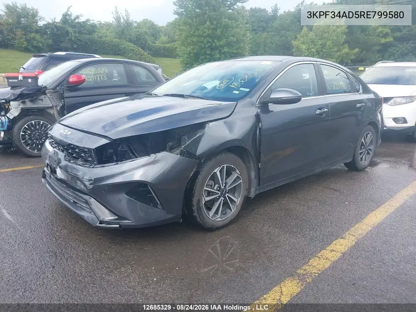 2024 KIA FORTE VIN 3KPF34AD5RE799580 — фото 2