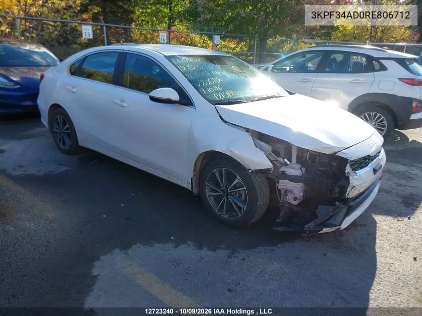 2024 KIA FORTE VIN 3KPF34AD0RE806712 — фото 2