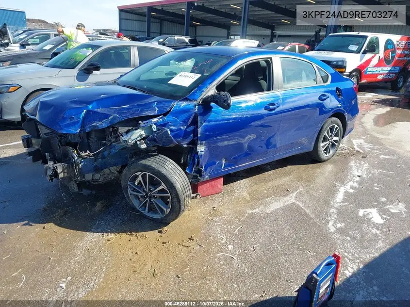 2024 KIA FORTE VIN 3KPF24AD9RE703274 — фото 2