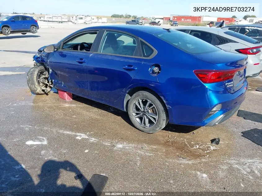 2024 KIA FORTE VIN 3KPF24AD9RE703274 — фото 3