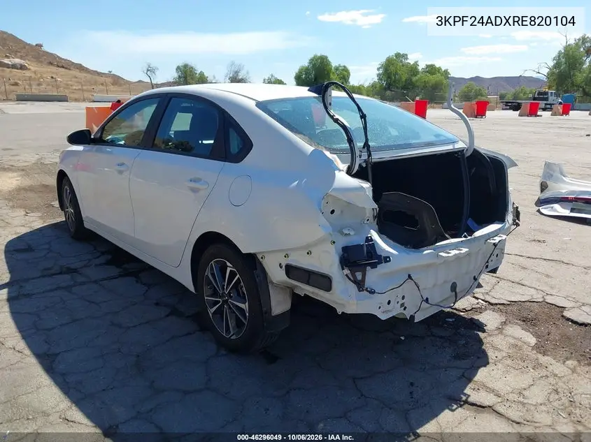 2024 KIA FORTE VIN 3KPF24ADXRE820104 — фото 3