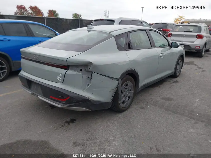 2025 KIA K4 VIN 3KPFT4DEXSE149945 — фото 4