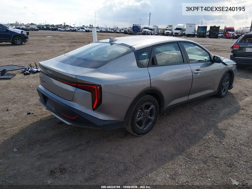 2025 KIA K4 VIN 3KPFT4DEXSE240195 — фото 4