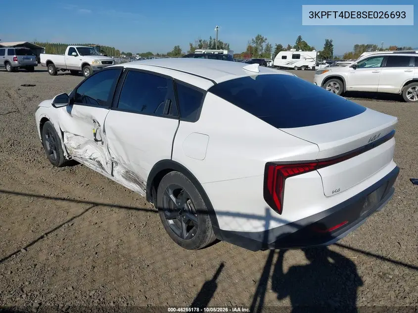 2025 KIA K4 VIN 3KPFT4DE8SE026693 — фото 3