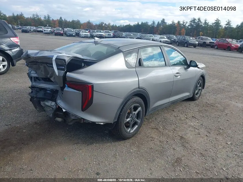 2025 KIA K4 VIN 3KPFT4DE0SE014098 — фото 4