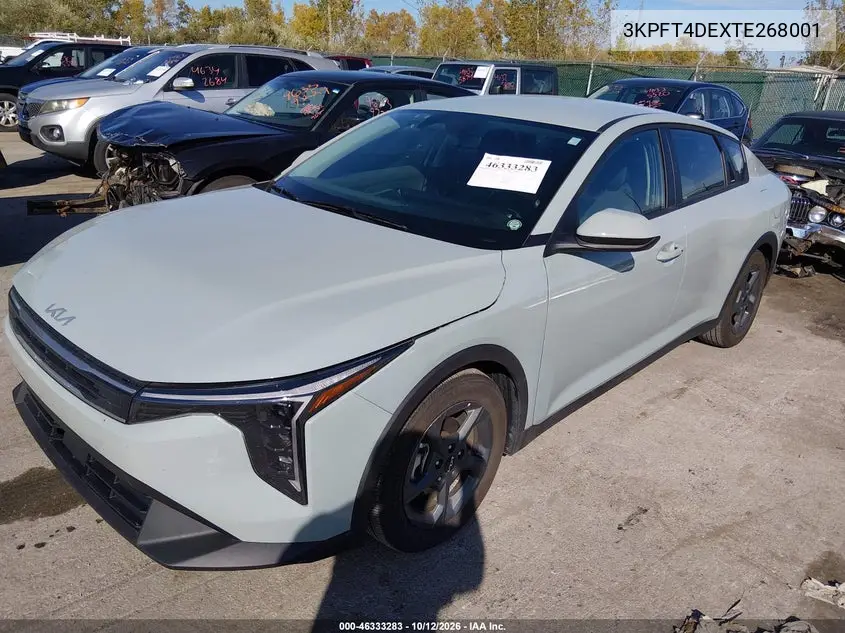 2026 KIA K4 VIN 3KPFT4DEXTE268001 — фото 2