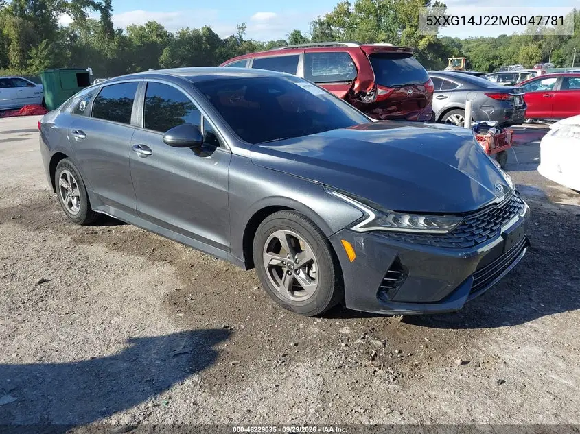 KIA K5 2021, VIN 5XXG14J22MG047781