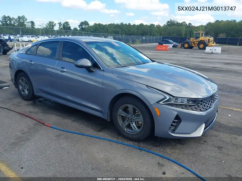 KIA K5 2021, VIN 5XXG24J21MG013747