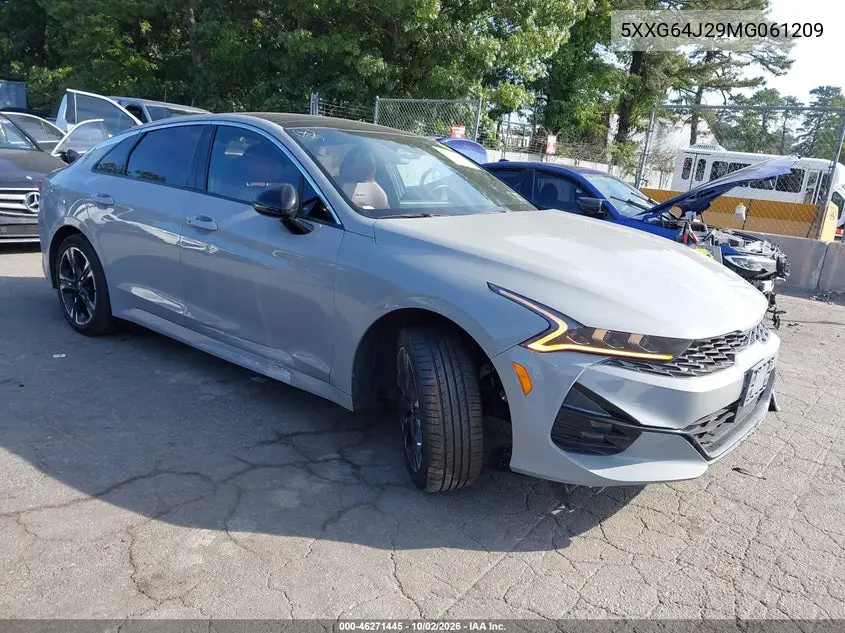 KIA K5 2021, VIN 5XXG64J29MG061209