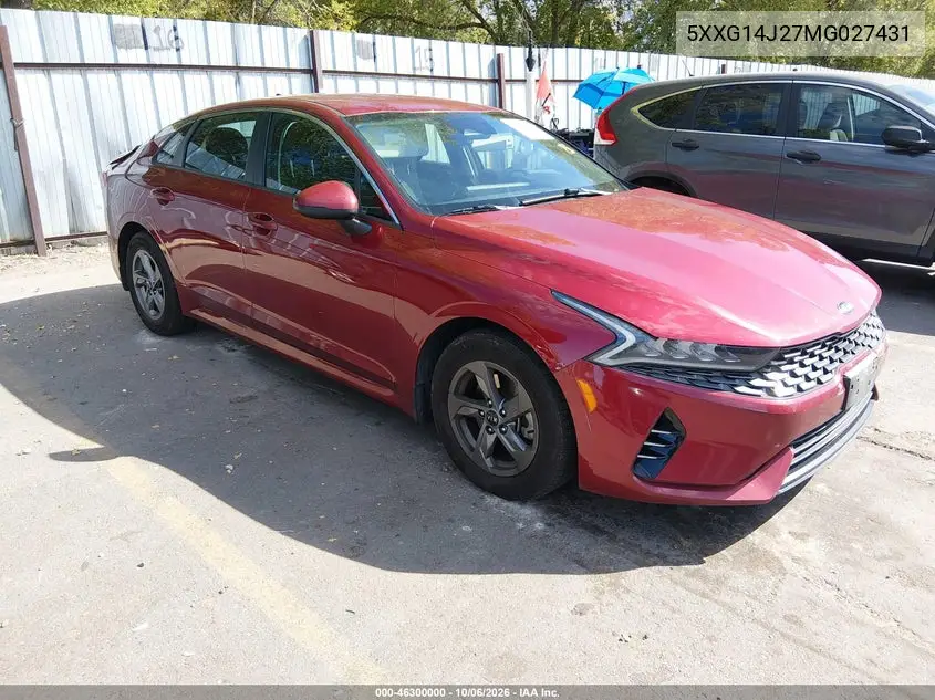 KIA K5 2021, VIN 5XXG14J27MG027431