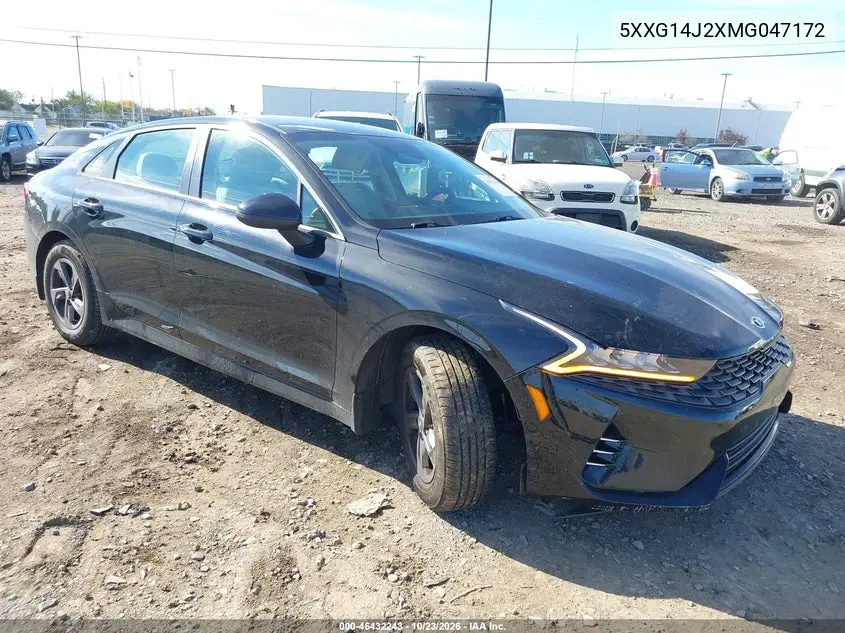 KIA K5 2021, VIN 5XXG14J2XMG047172