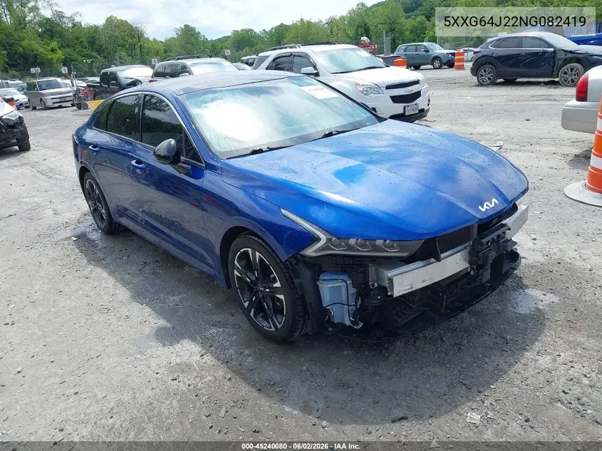 KIA K5 2022, VIN 5XXG64J22NG082419