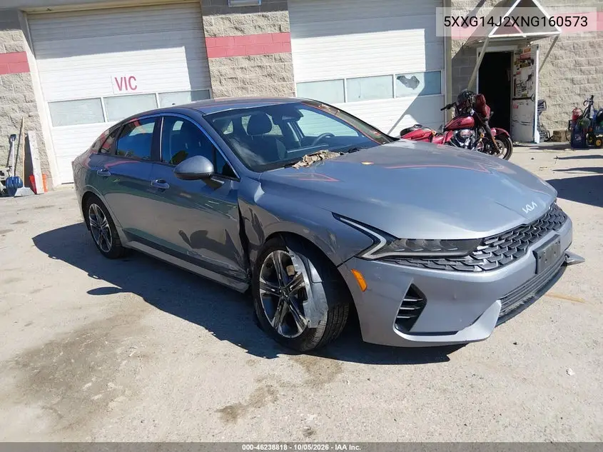 KIA K5 2022, VIN 5XXG14J2XNG160573