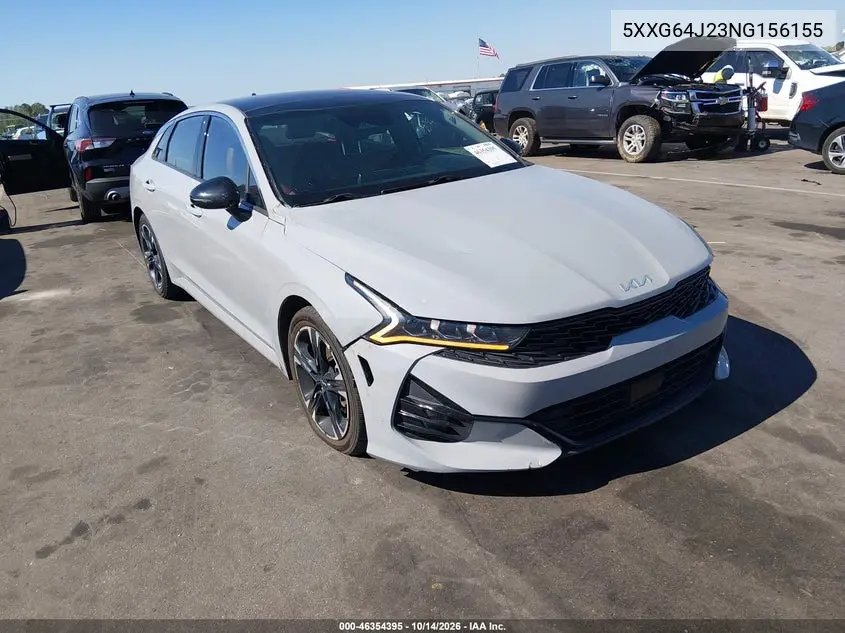 KIA K5 2022, VIN 5XXG64J23NG156155