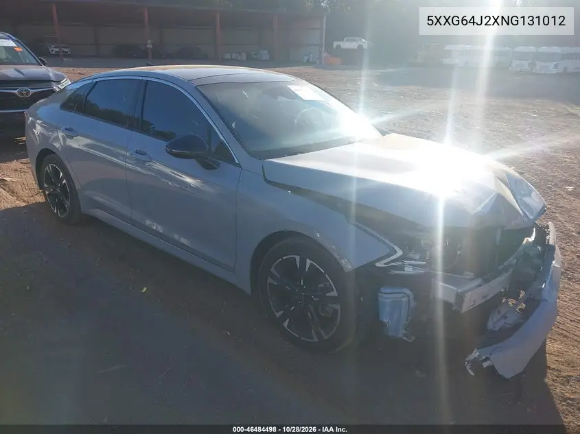 KIA K5 2022, VIN 5XXG64J2XNG131012