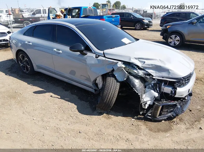 KIA K5 2025, VIN KNAG64J72S5316972