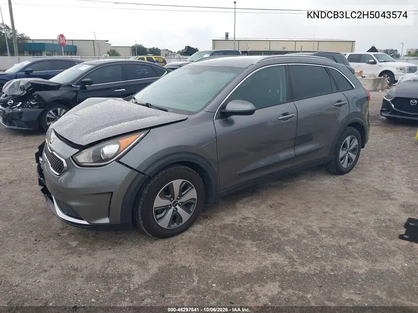 2017 KIA NIRO VIN KNDCB3LC2H5043574 — фото 2