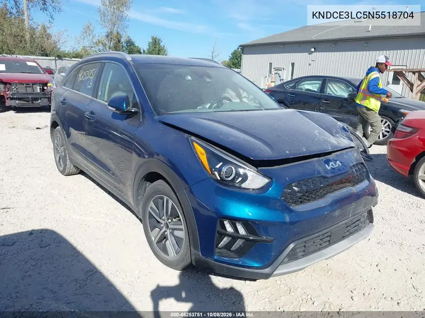KIA NIRO 2022, VIN KNDCE3LC5N5518704