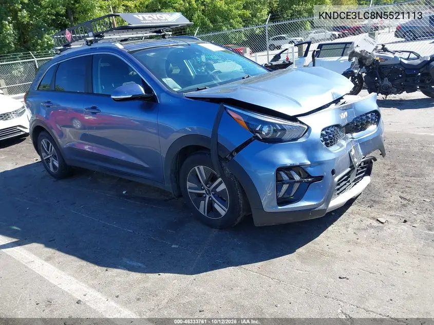 KIA NIRO 2022, VIN KNDCE3LC8N5521113