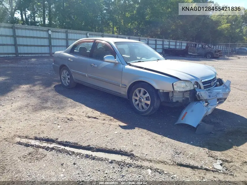 KIA OPTIMA 2005, VIN KNAGD128455421836