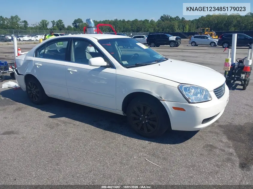 KIA OPTIMA 2008, VIN KNAGE123485179023