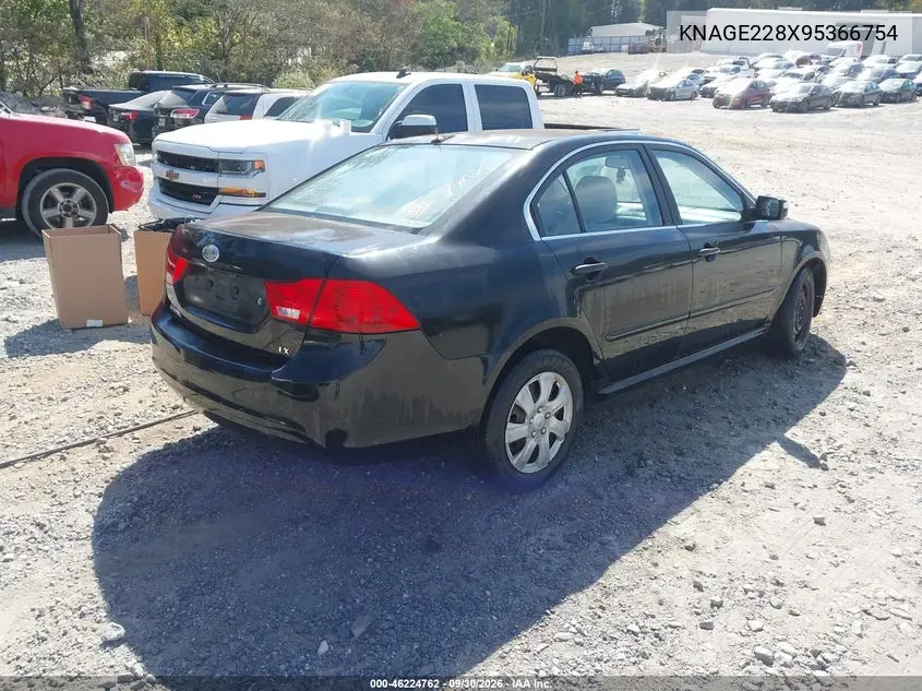 2009 KIA OPTIMA VIN KNAGE228X95366754 — фото 4