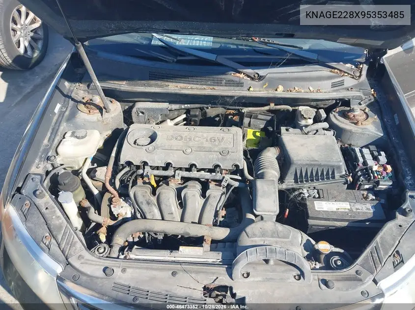 KIA OPTIMA 2009, VIN KNAGE228X95353485