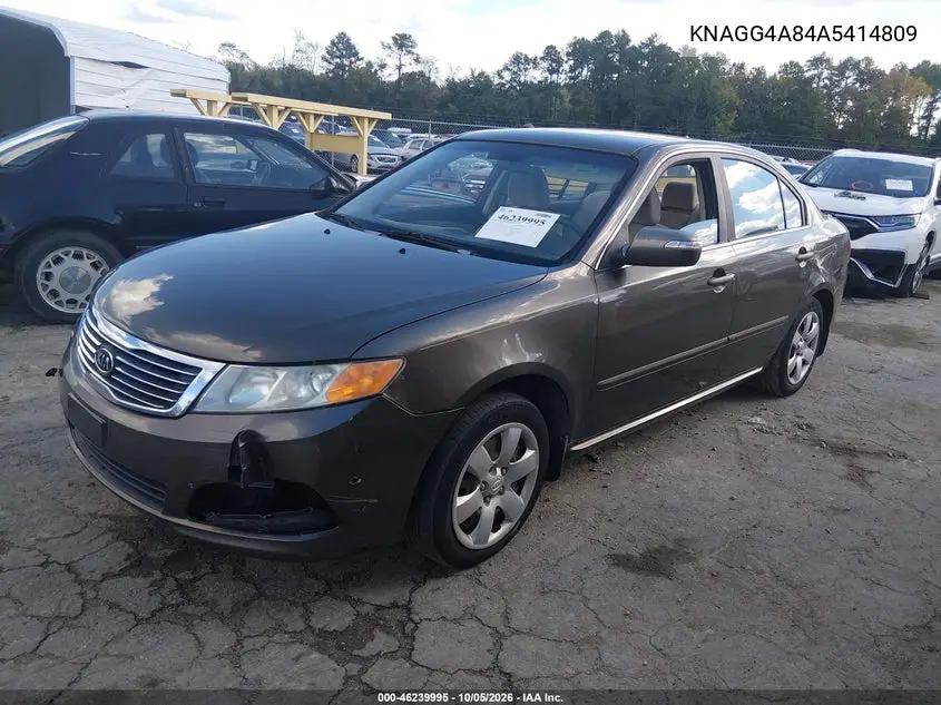 2010 KIA OPTIMA VIN KNAGG4A84A5414809 — фото 2