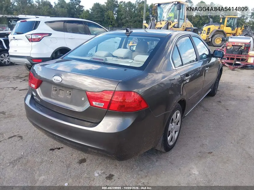 2010 KIA OPTIMA VIN KNAGG4A84A5414809 — фото 4