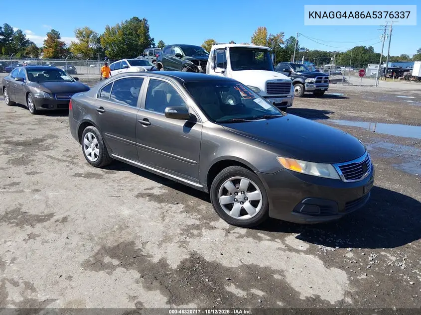 KIA OPTIMA 2010, VIN KNAGG4A86A5376337