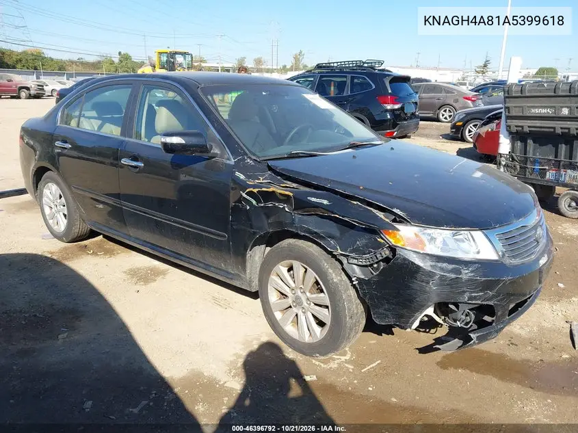 KIA OPTIMA 2010, VIN KNAGH4A81A5399618