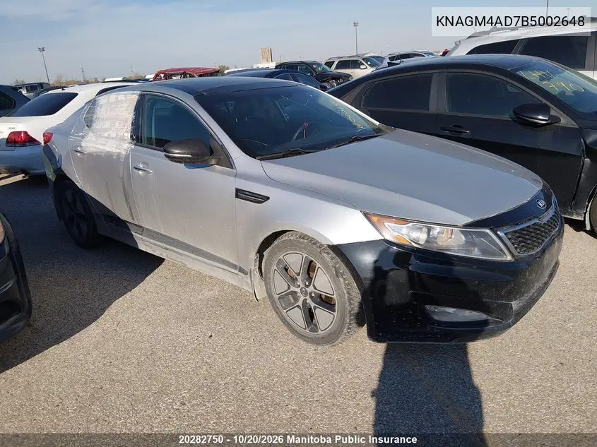 KIA OPTIMA 2011, VIN KNAGM4AD7B5002648