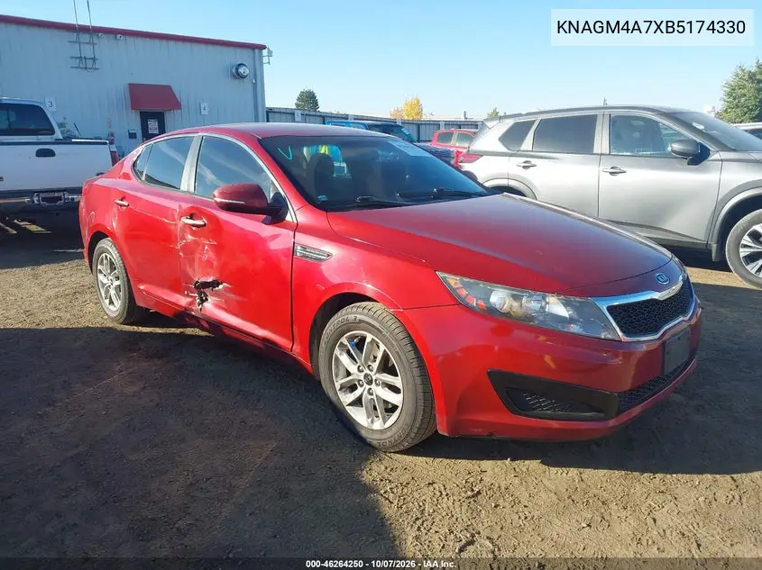 KIA OPTIMA 2011, VIN KNAGM4A7XB5174330
