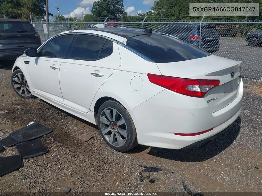 2012 KIA OPTIMA VIN 5XXGR4A66CG047647 — фото 3