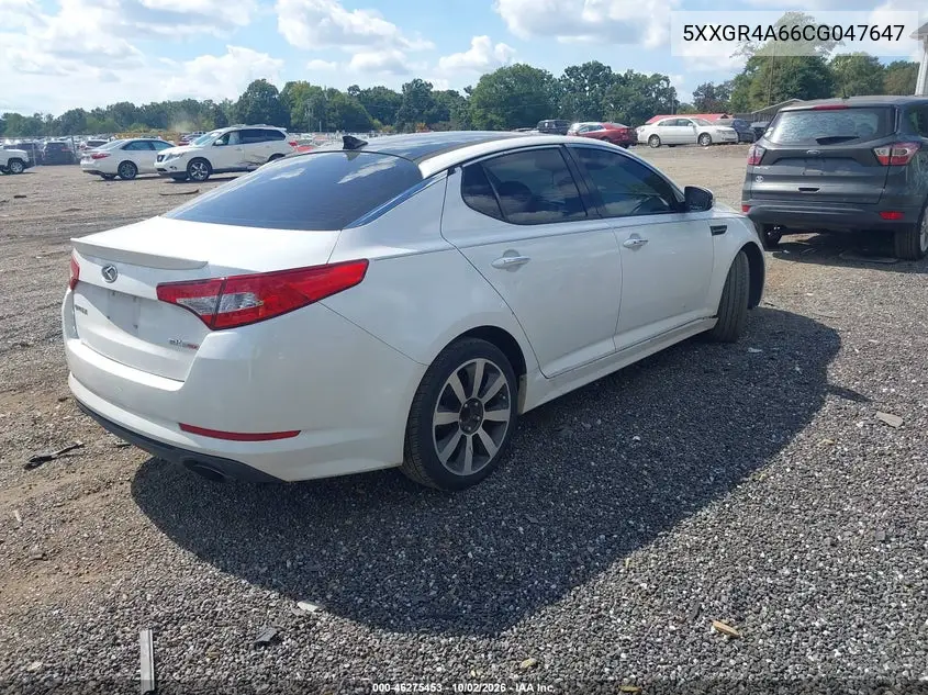 2012 KIA OPTIMA VIN 5XXGR4A66CG047647 — фото 4