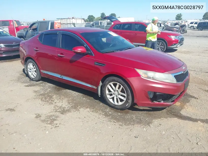 KIA OPTIMA 2012, VIN 5XXGM4A78CG028797