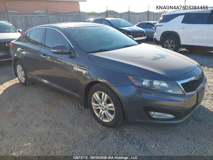 KIA OPTIMA 2013, VIN KNAGN4A76D5384455