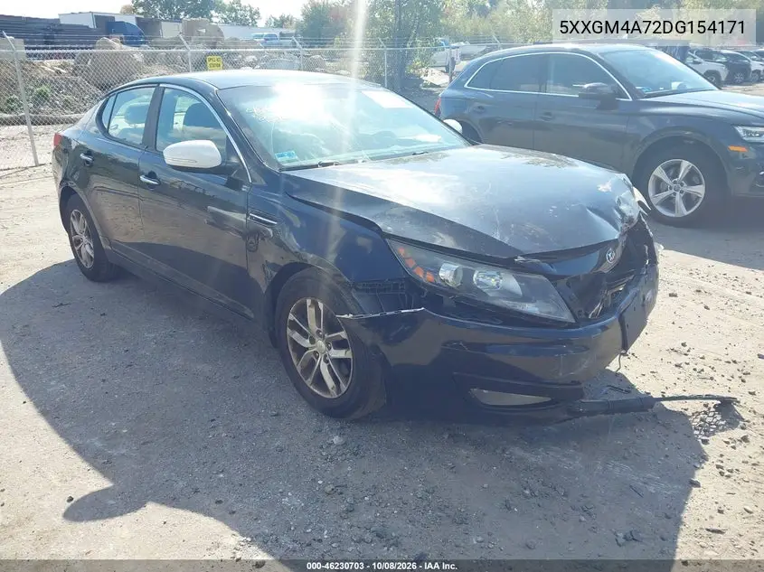 KIA OPTIMA 2013, VIN 5XXGM4A72DG154171