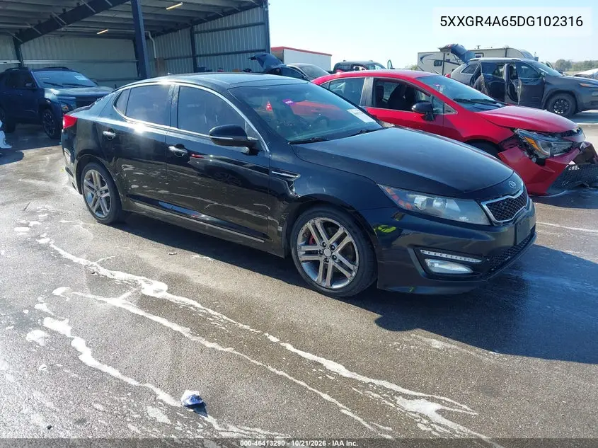 KIA OPTIMA 2013, VIN 5XXGR4A65DG102316