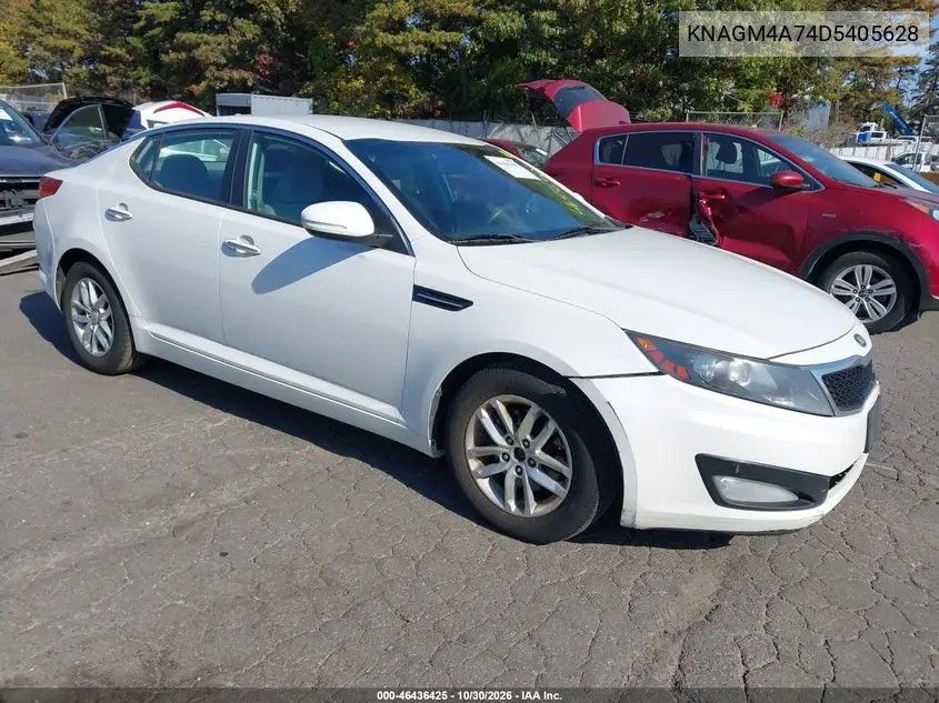 KIA OPTIMA 2013, VIN KNAGM4A74D5405628