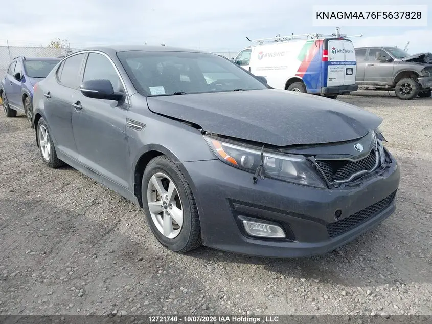 KIA OPTIMA 2015, VIN KNAGM4A76F5637828