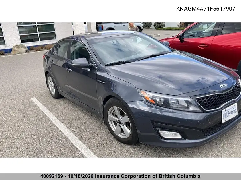 KIA OPTIMA 2015, VIN KNAGM4A71F5617907
