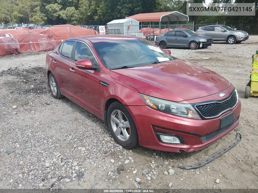 KIA OPTIMA 2015, VIN 5XXGM4A77FG421145