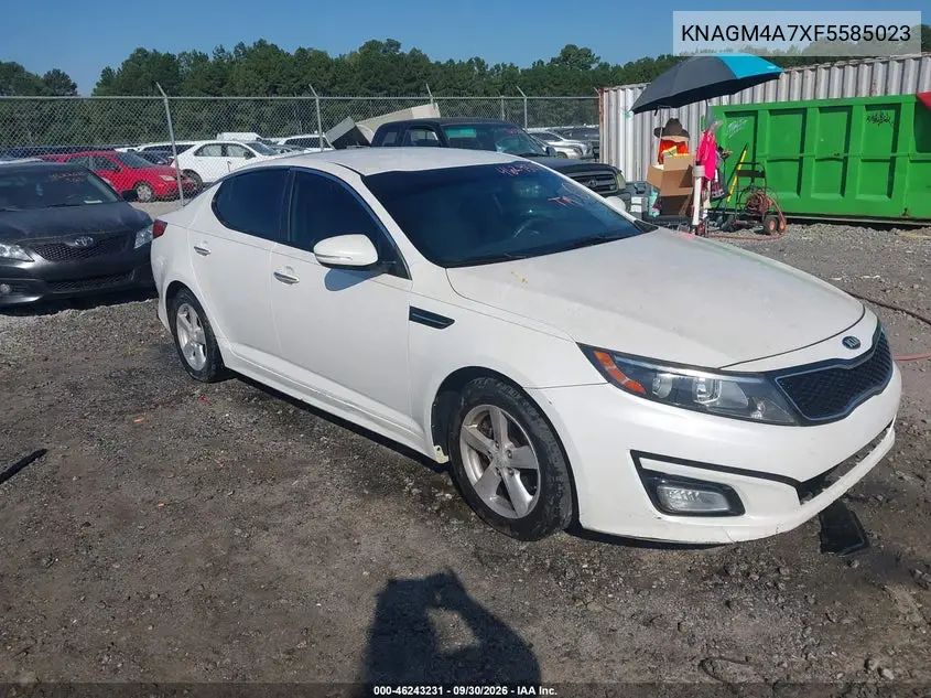 KIA OPTIMA 2015, VIN KNAGM4A7XF5585023