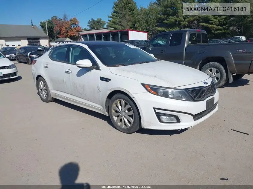 KIA OPTIMA 2015, VIN 5XXGN4A71FG416181