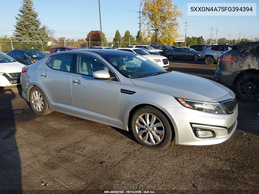 KIA OPTIMA 2015, VIN 5XXGN4A75FG394394