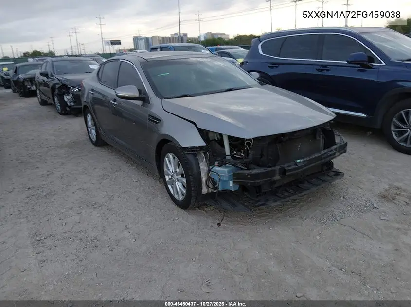 KIA OPTIMA 2015, VIN 5XXGN4A72FG459038