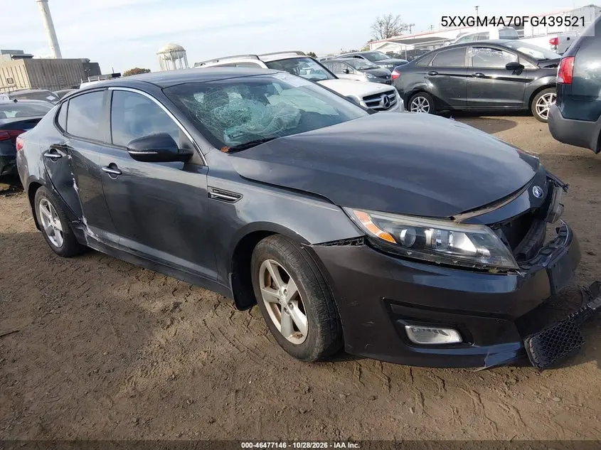 KIA OPTIMA 2015, VIN 5XXGM4A70FG439521